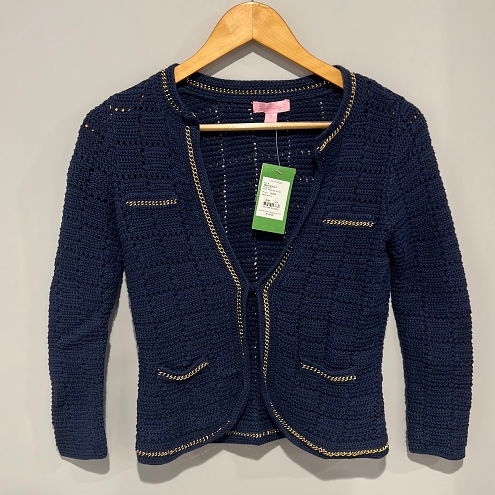 NWT Lily Pulitzer blazer with chain detail